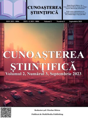 cover image of Cunoașterea Științifică, Volumul 2, Numărul 3, Septembrie 2023